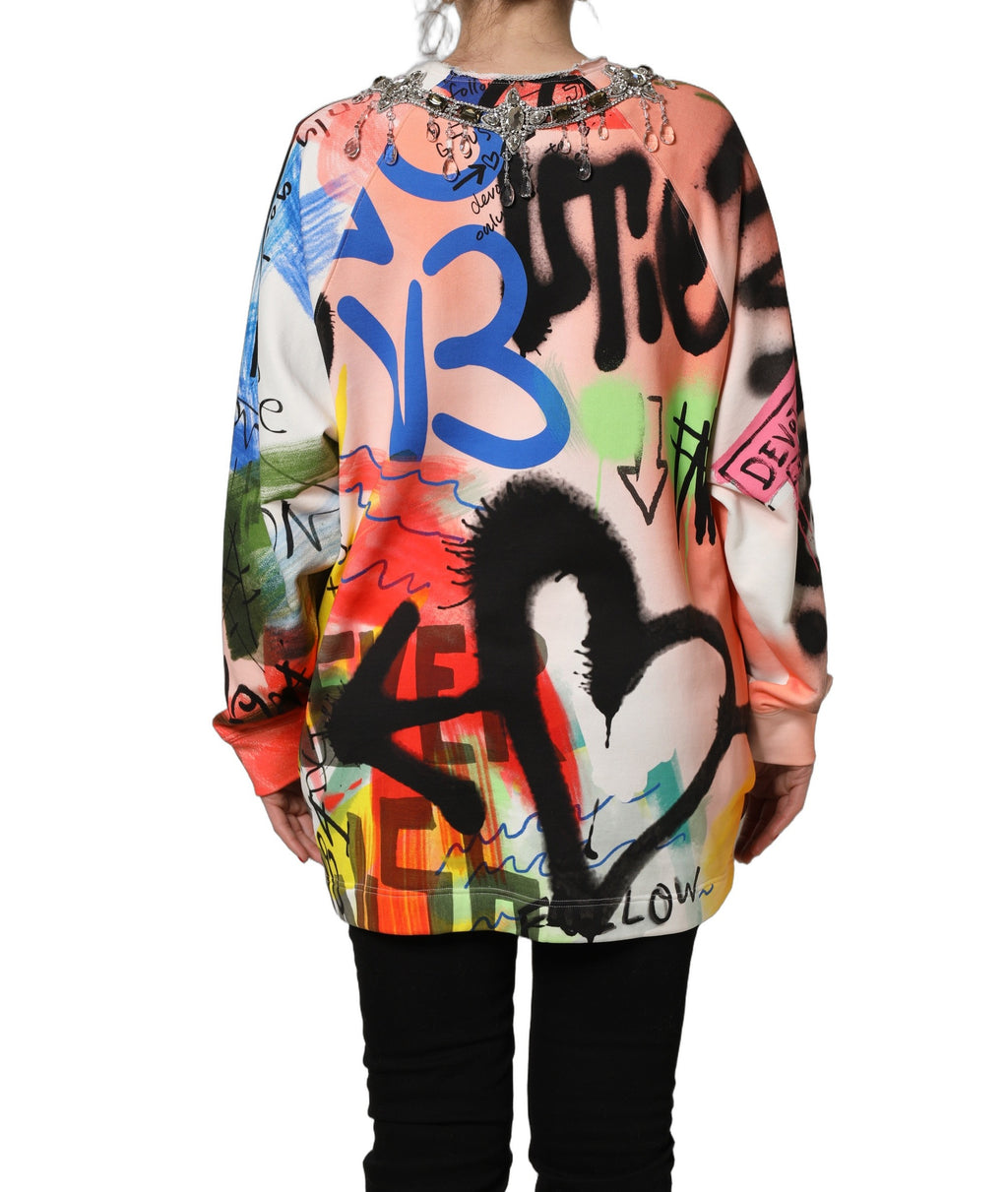 Dolce & Gabbana Multicolor Long Sleeve T-Shirt for Women side view