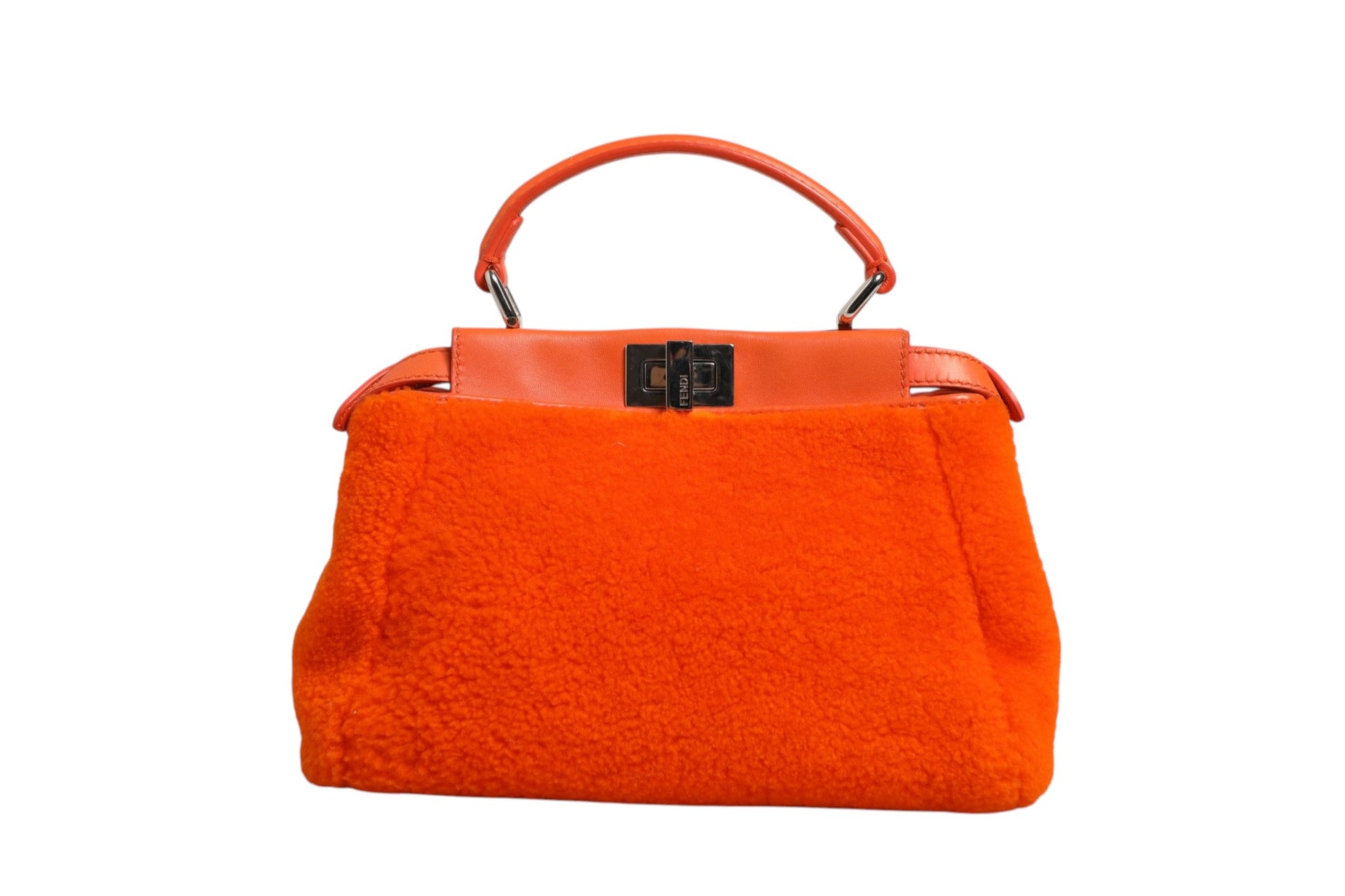 Fendi Orange Handbag for Women side view