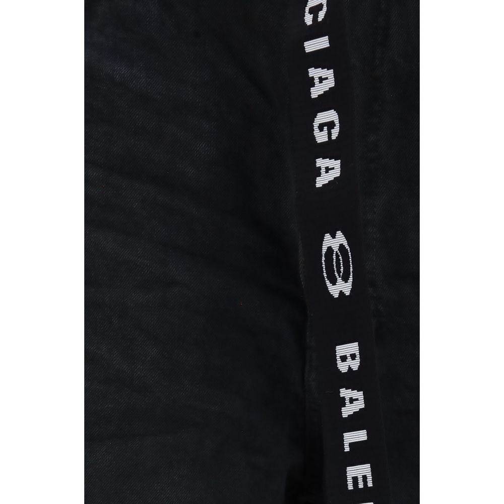 Shorts Balenciaga en coton noir (style bermuda)