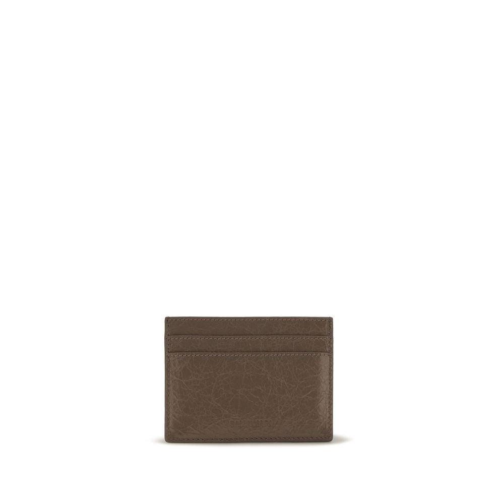 Portefeuille Balenciaga marron en cuir d'agneau Ovis Aries Aries