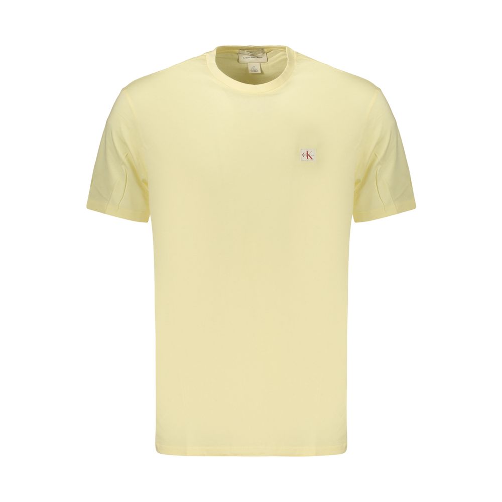 T-shirt en coton jaune Calvin Klein pour homme