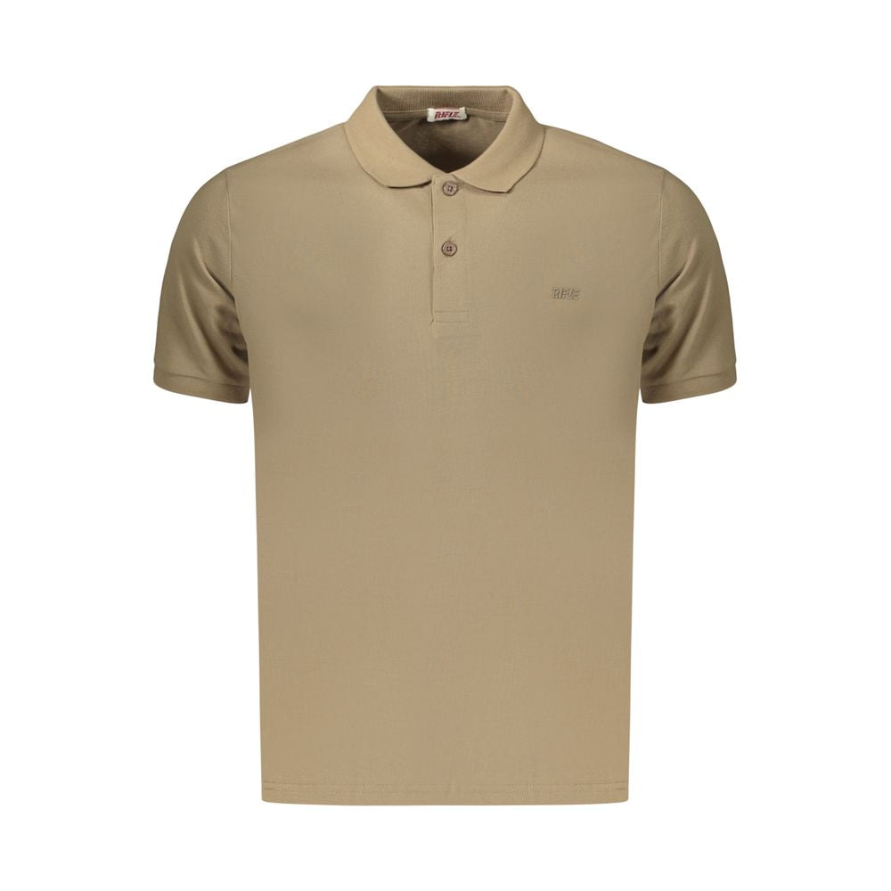 Polo pour homme en coton marron fusil
