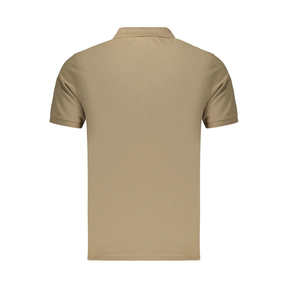 Polo pour homme en coton marron fusil