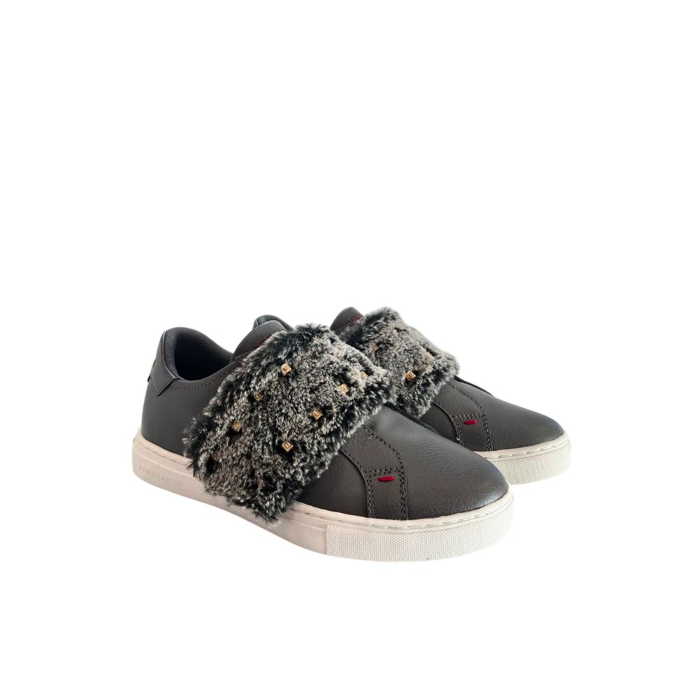 Baskets en caoutchouc gris Borbonese pour femme