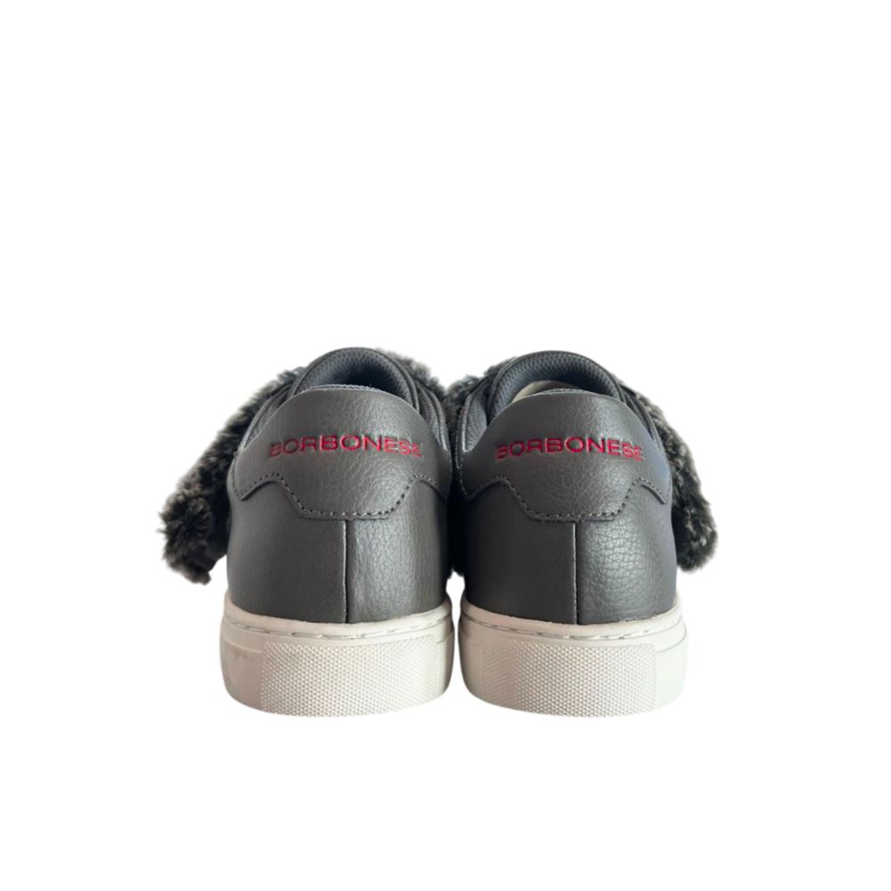 Baskets en caoutchouc gris Borbonese pour femme
