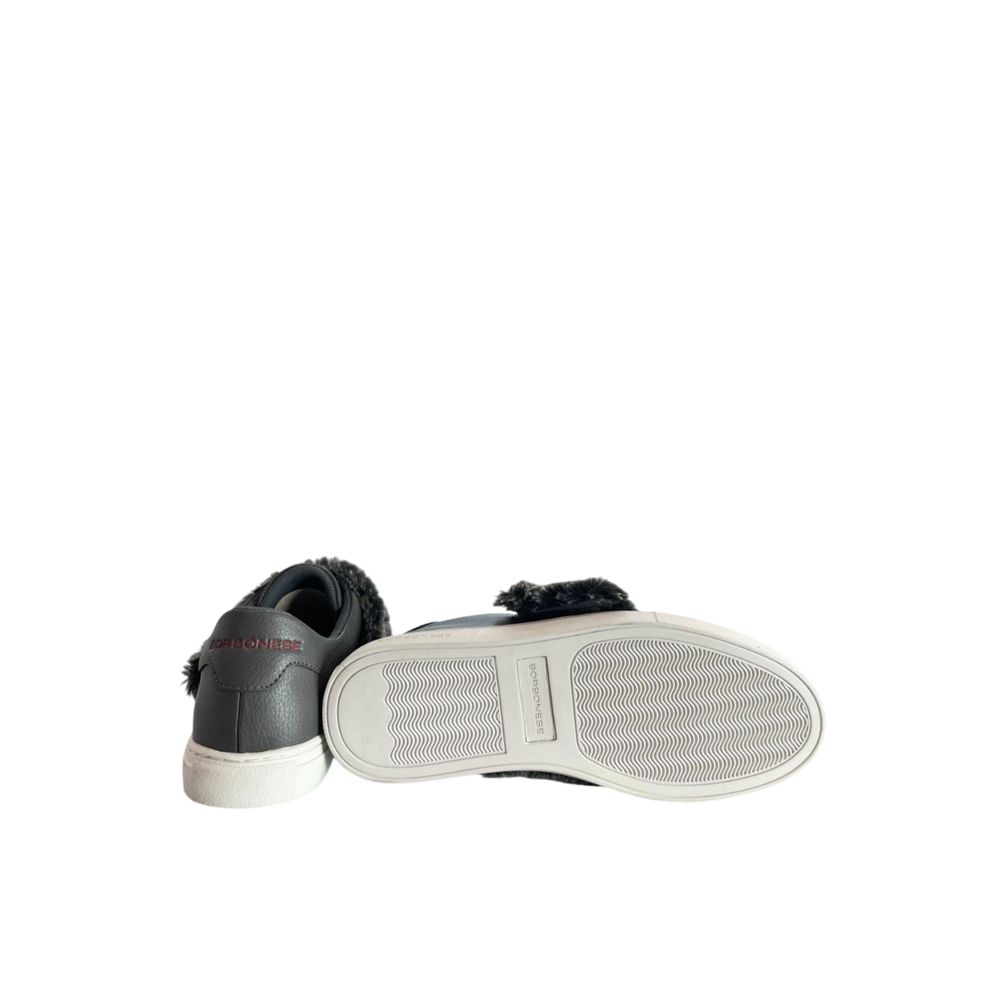Baskets en caoutchouc gris Borbonese pour femme