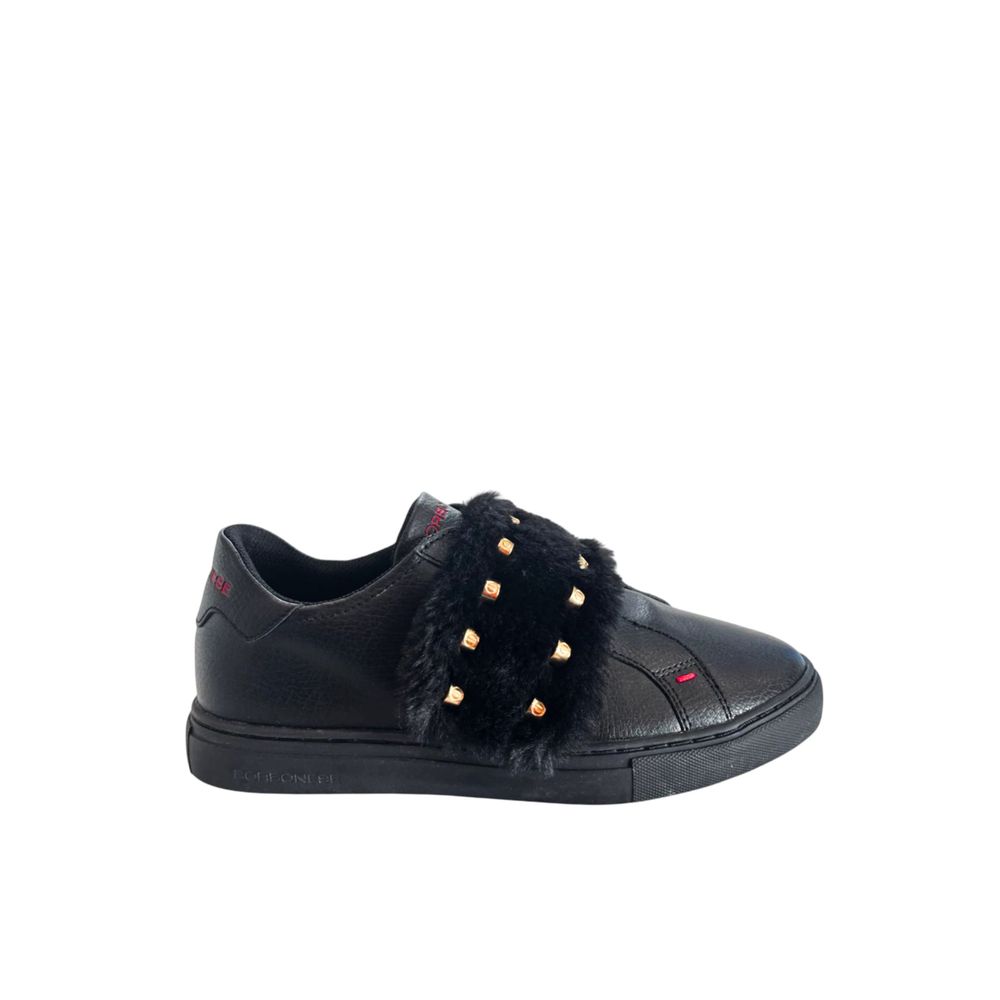 Baskets femme en caoutchouc noir Borbonese