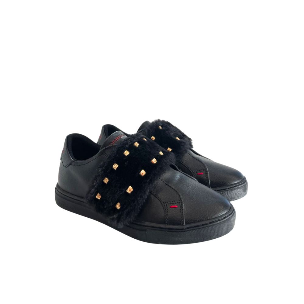 Baskets femme en caoutchouc noir Borbonese