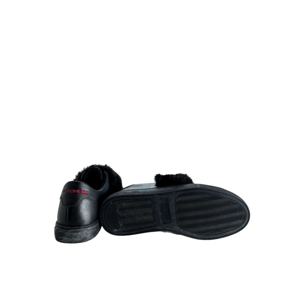 Baskets femme en caoutchouc noir Borbonese