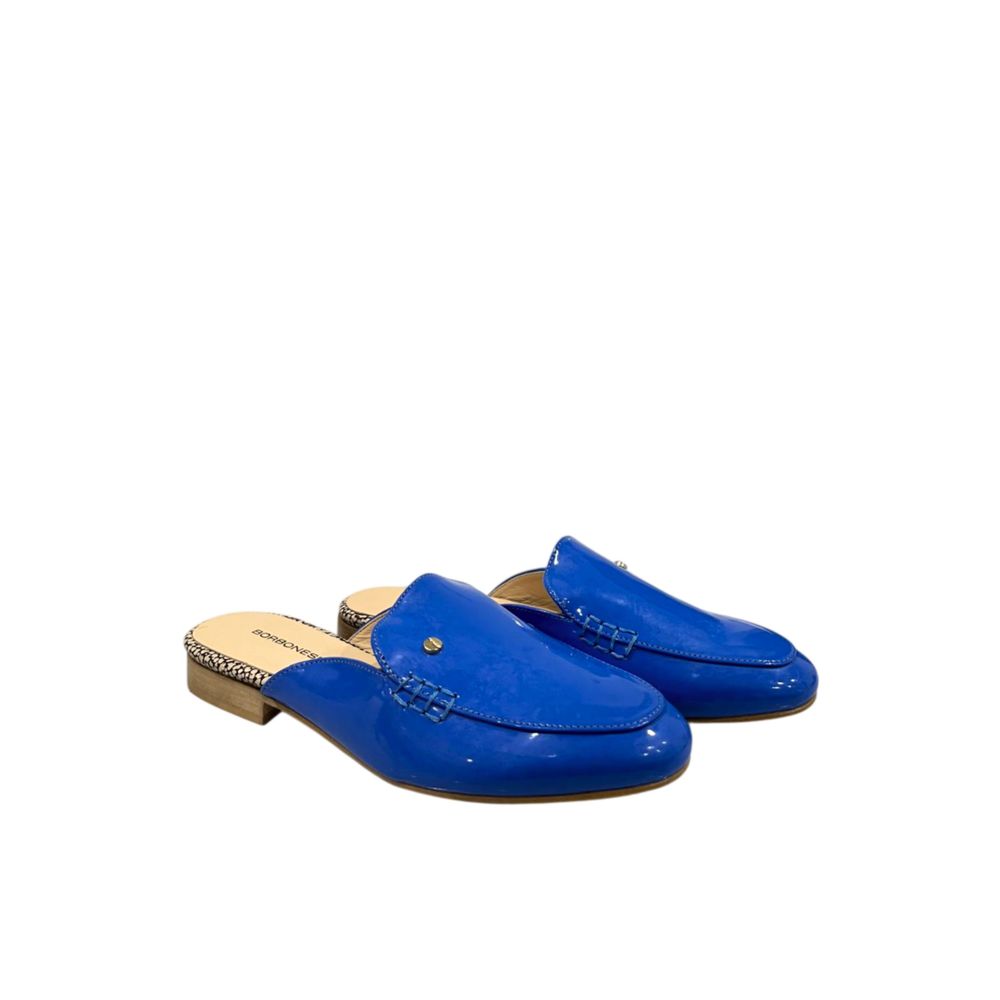 Borbonese Blue Leather Women Sandal