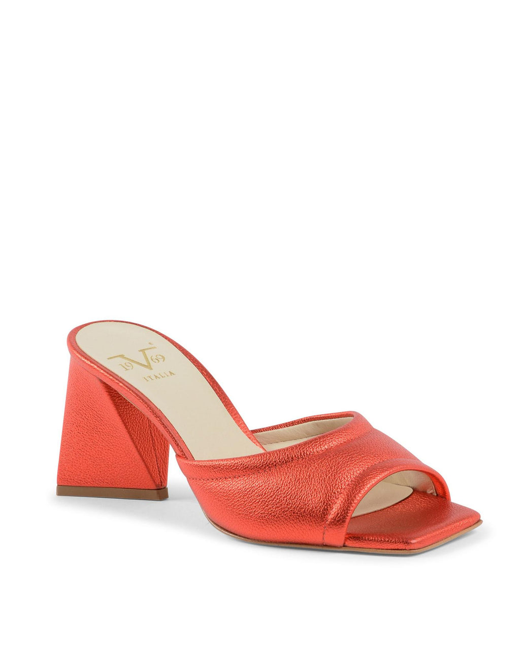 Sandales compensées en cuir multicolore 19V69 Italia