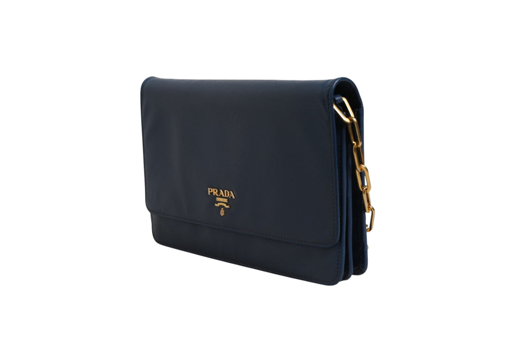 Prada Blue Clutch Bag for Women detail view