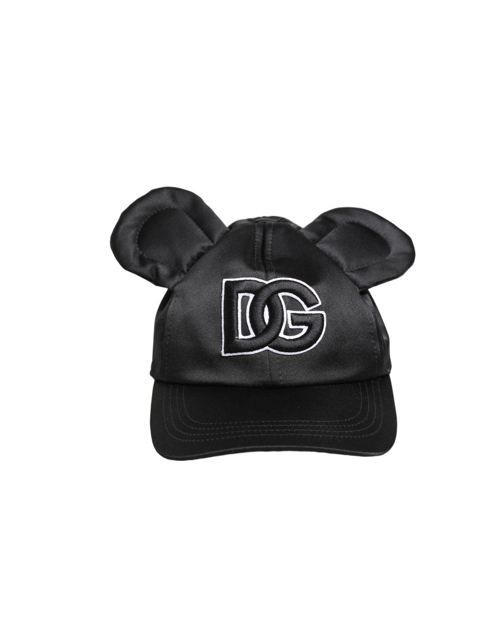 Casquette de baseball Dolce & Gabbana en velours noir à oreilles d'animal pour homme