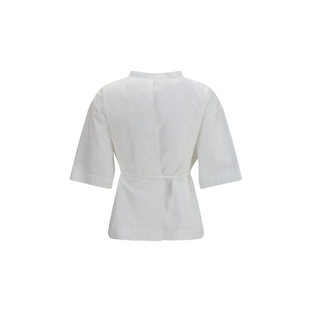 Chemise à manches courtes en coton blanc Calvin Klein