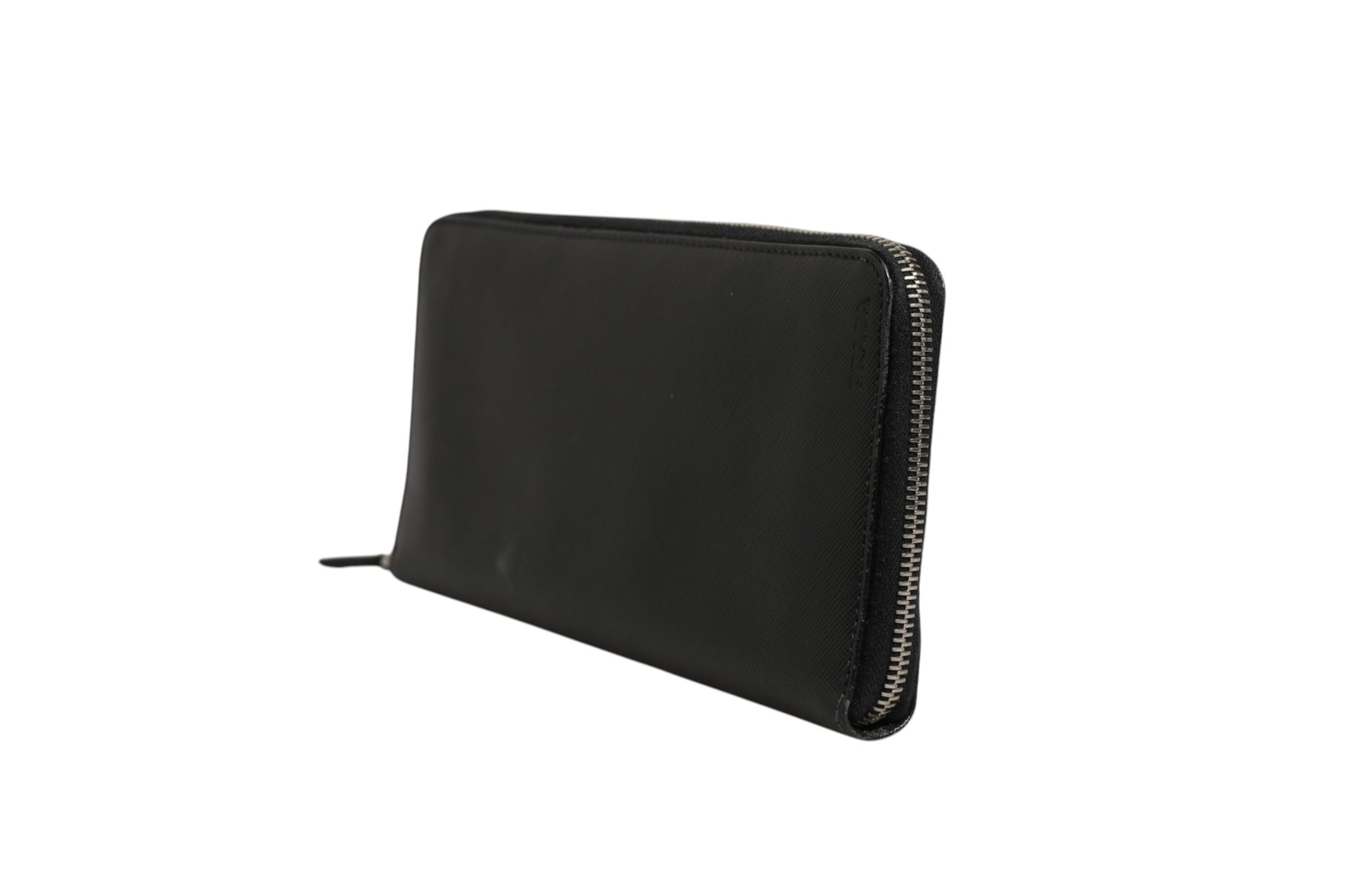 Portefeuille de voyage zippé Prada en cuir Saffiano Baltico