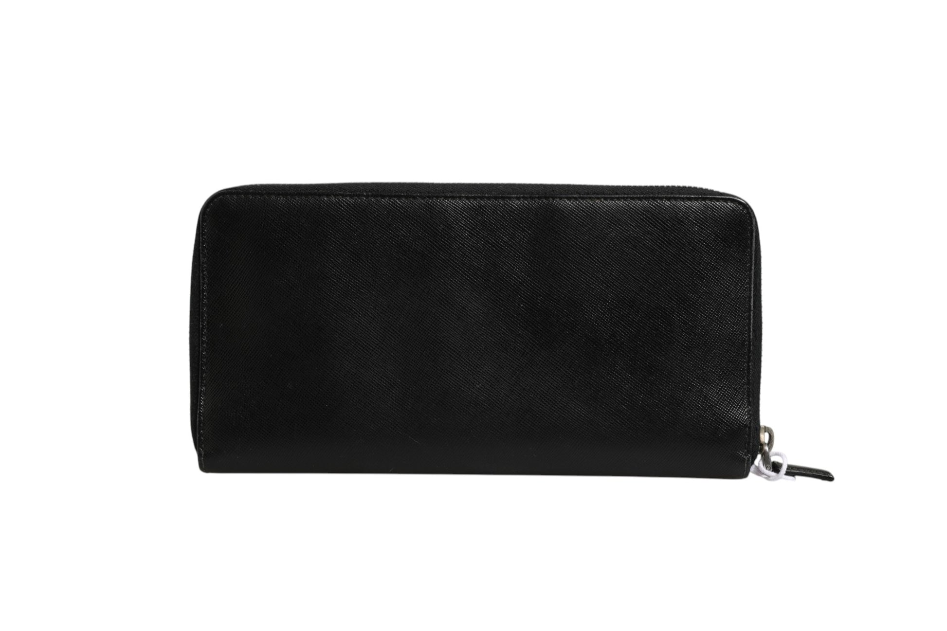 Portefeuille de voyage zippé Prada en cuir Saffiano Baltico