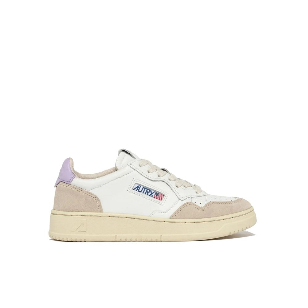 Baskets basses en cuir blanc Autry