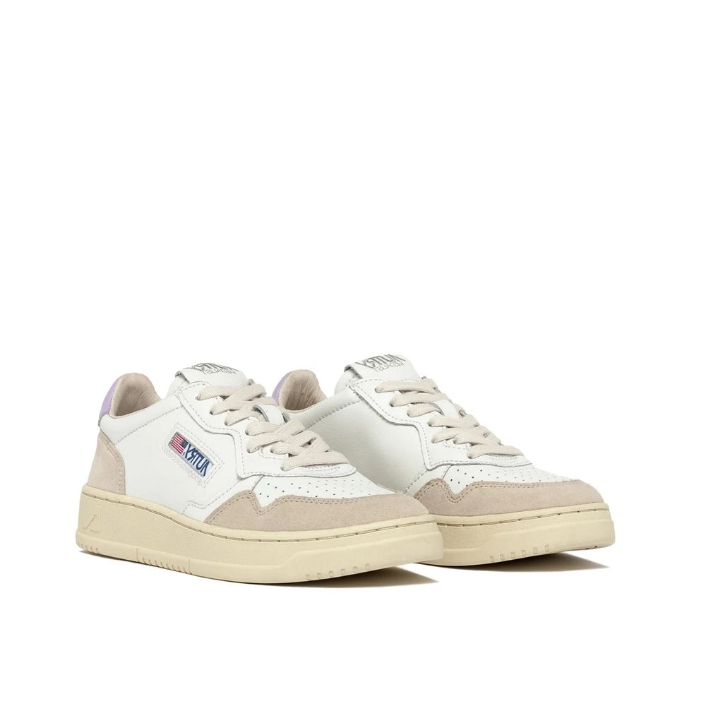 Baskets basses en cuir blanc Autry