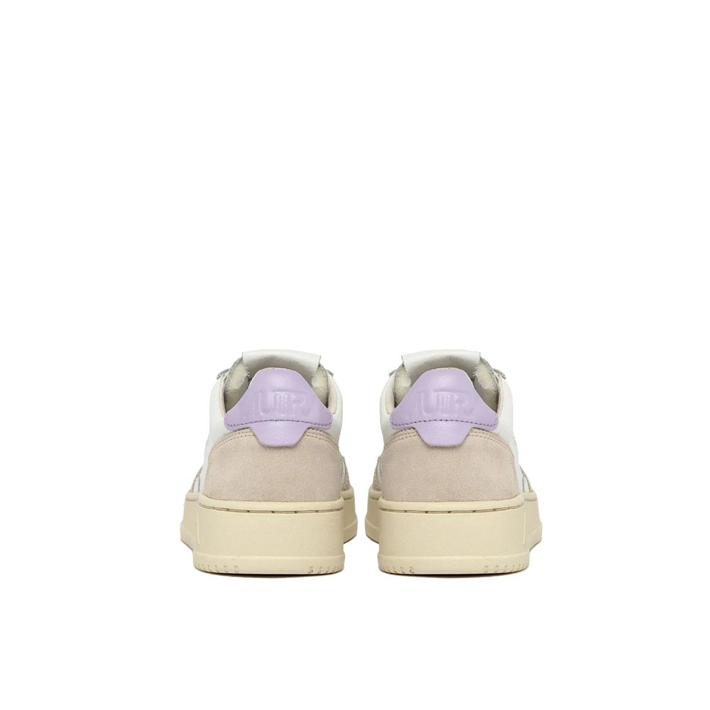 Baskets basses en cuir blanc Autry