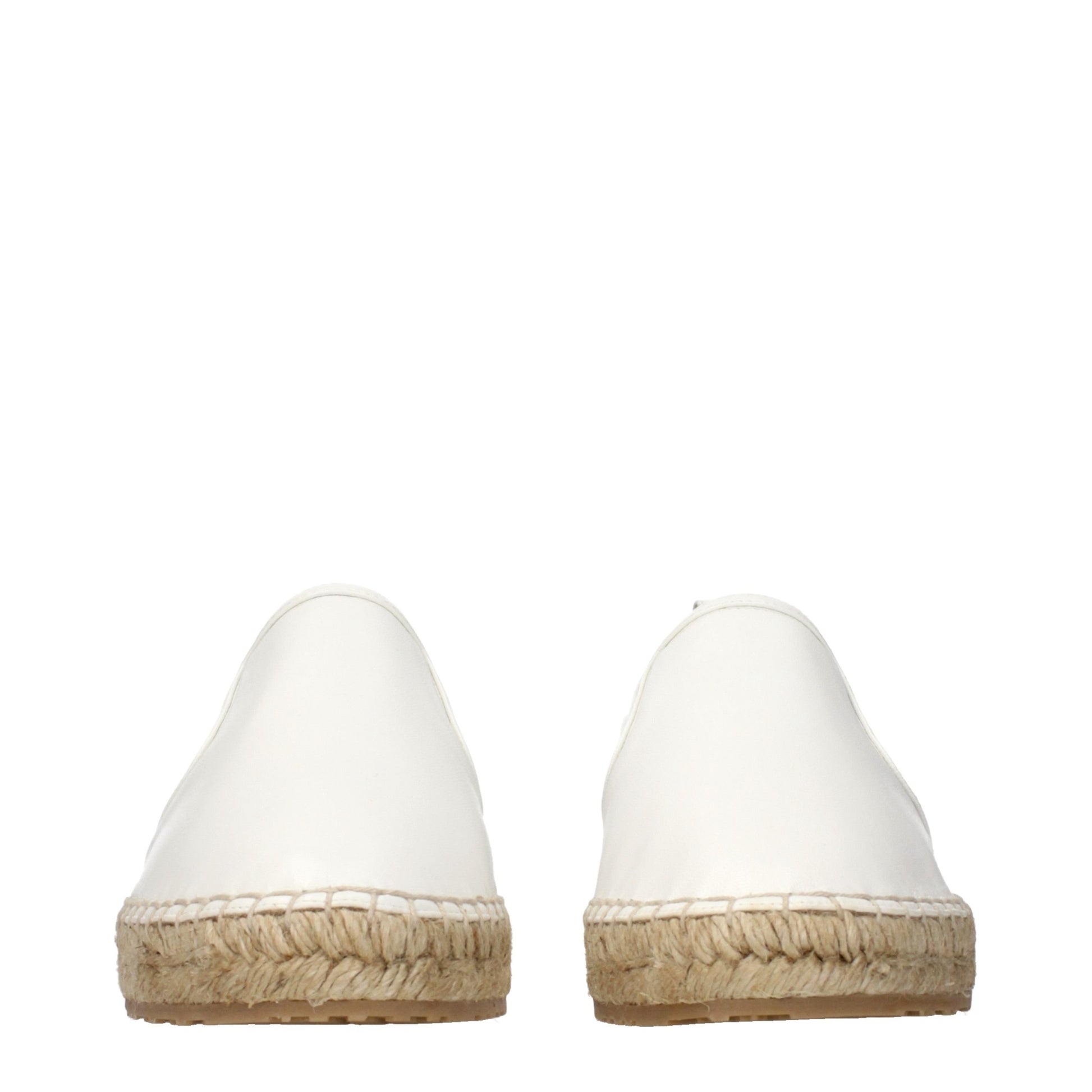 Jimmy Choo White Leather Espadrilles