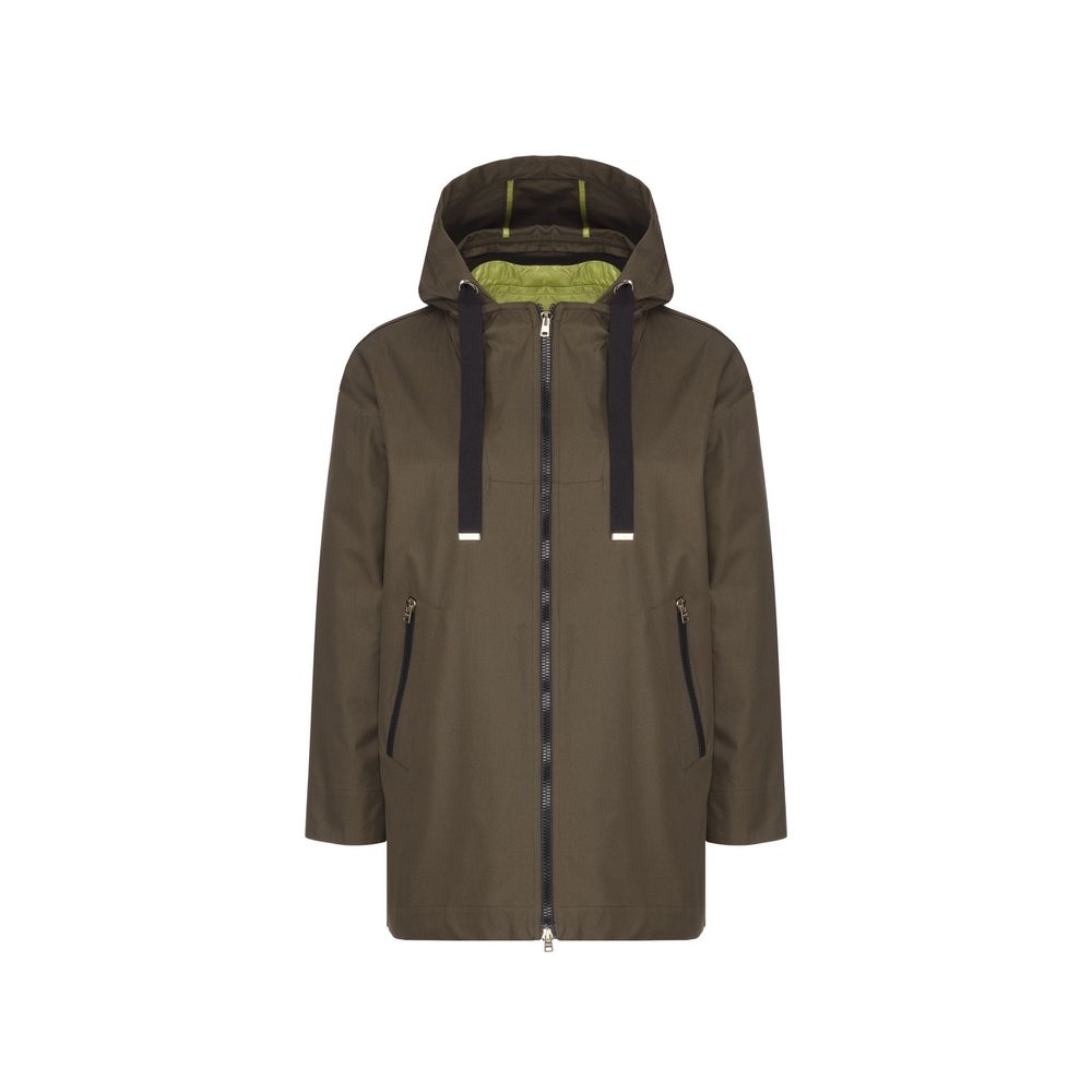 Manteau bicolore en coton Herno