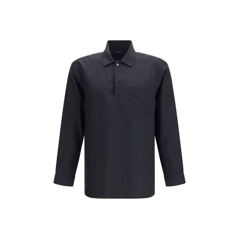 Chemise habillée en lin noir Deperlu