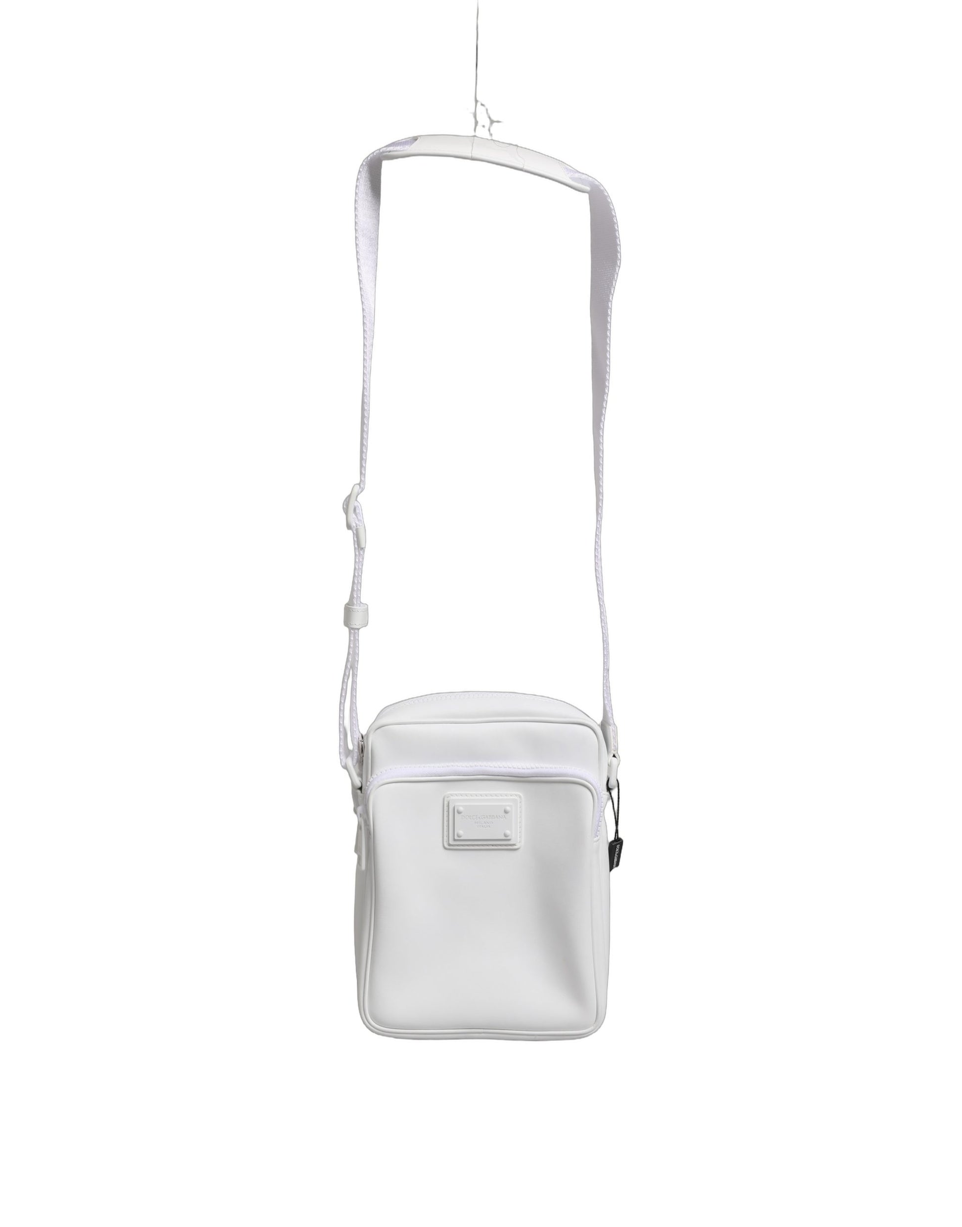 Dolce & Gabbana White Logo Plaque Crossbody Shoulder Borse Men Bag