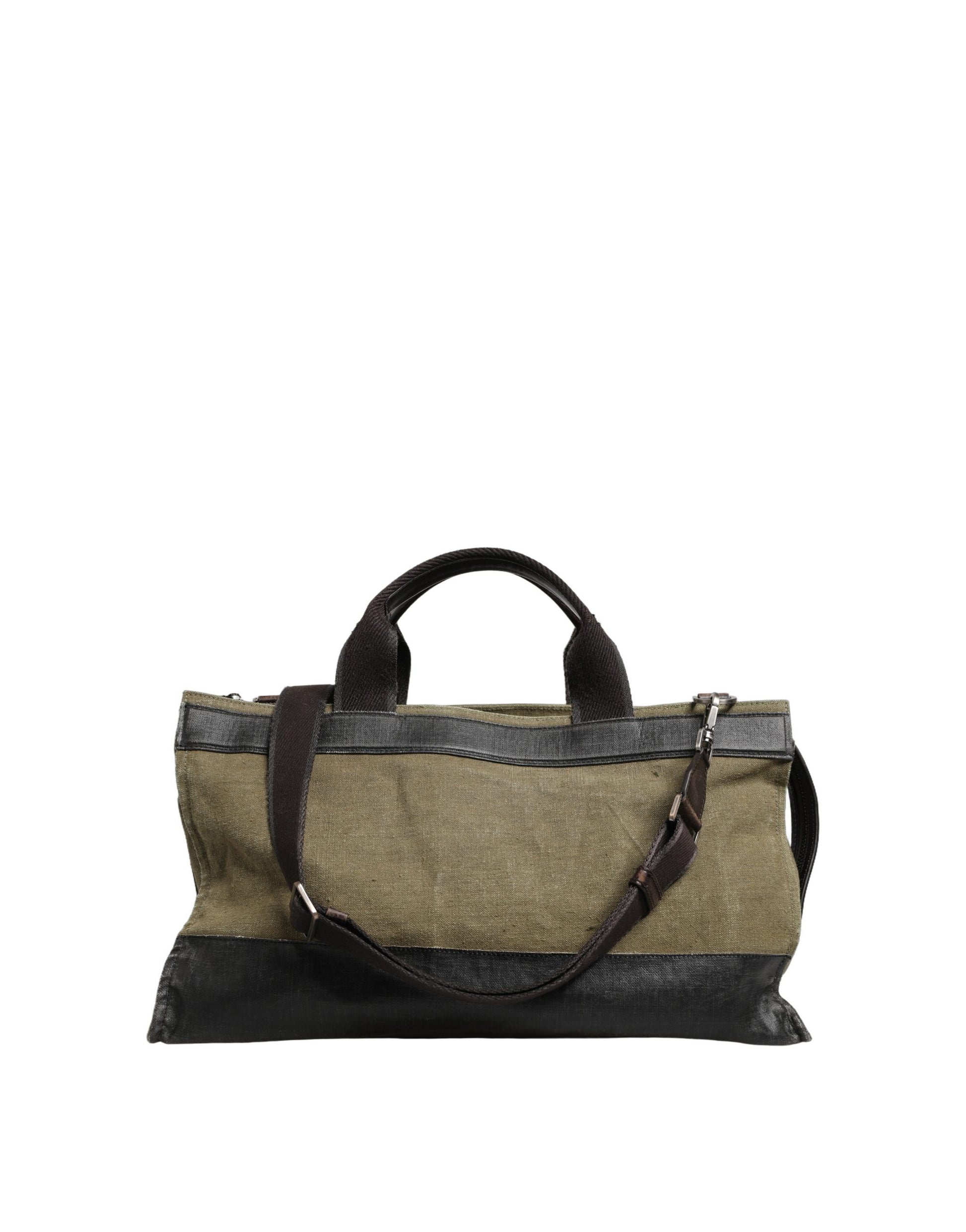 Dolce & Gabbana Sac de sport/épaule bi-matière vert militaire