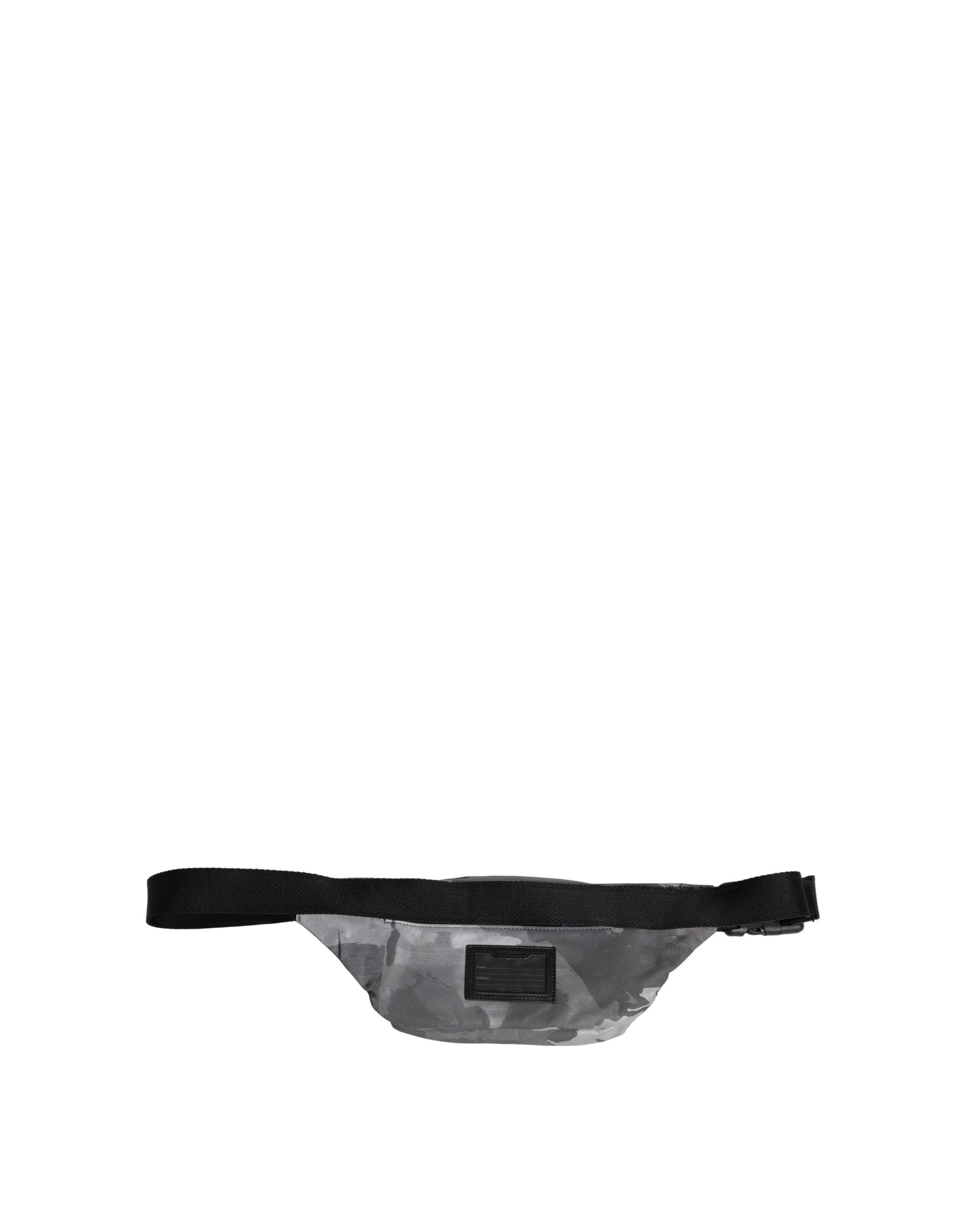 Dolce & Gabbana Black Nylon Brass Plate Camouflage Waist Fanny Pack Bag