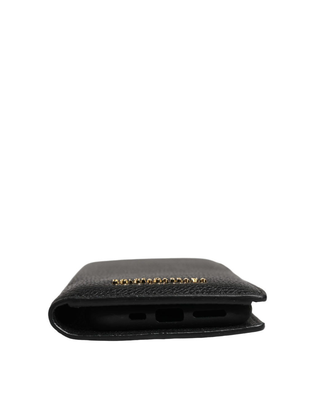 Coque à rabat Dolce & Gabbana en cuir de veau noir pour iPhone 11 Pro