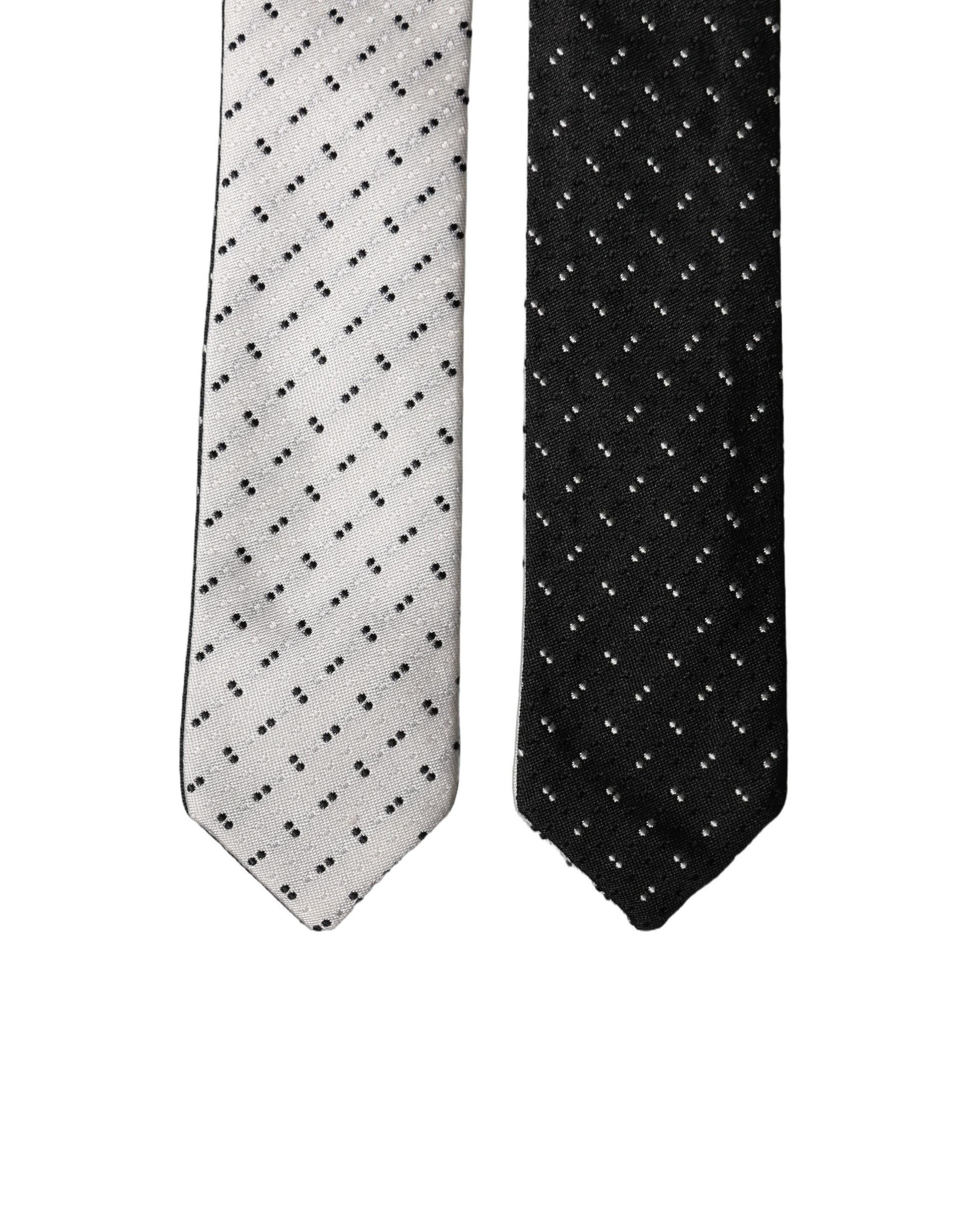 Dolce & Gabbana White Ties for Men side view