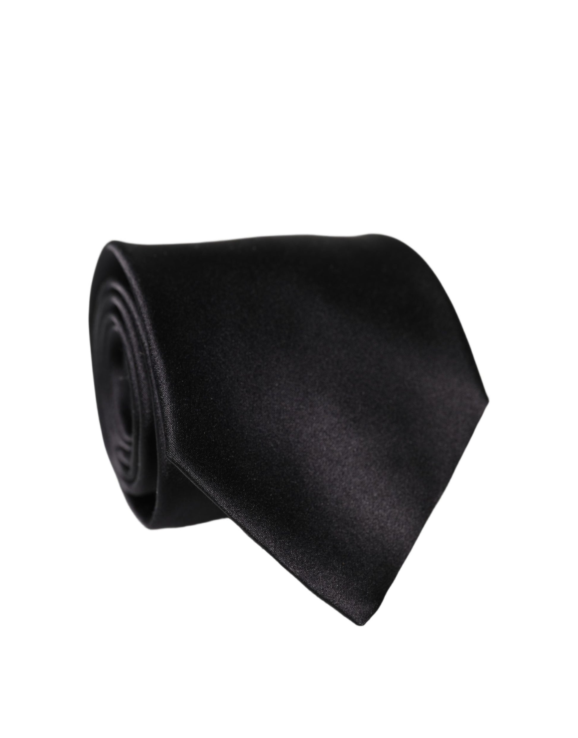 Cravate en Soie Ajustable Marron Broderie Logo Homme Dolce & Gabbana