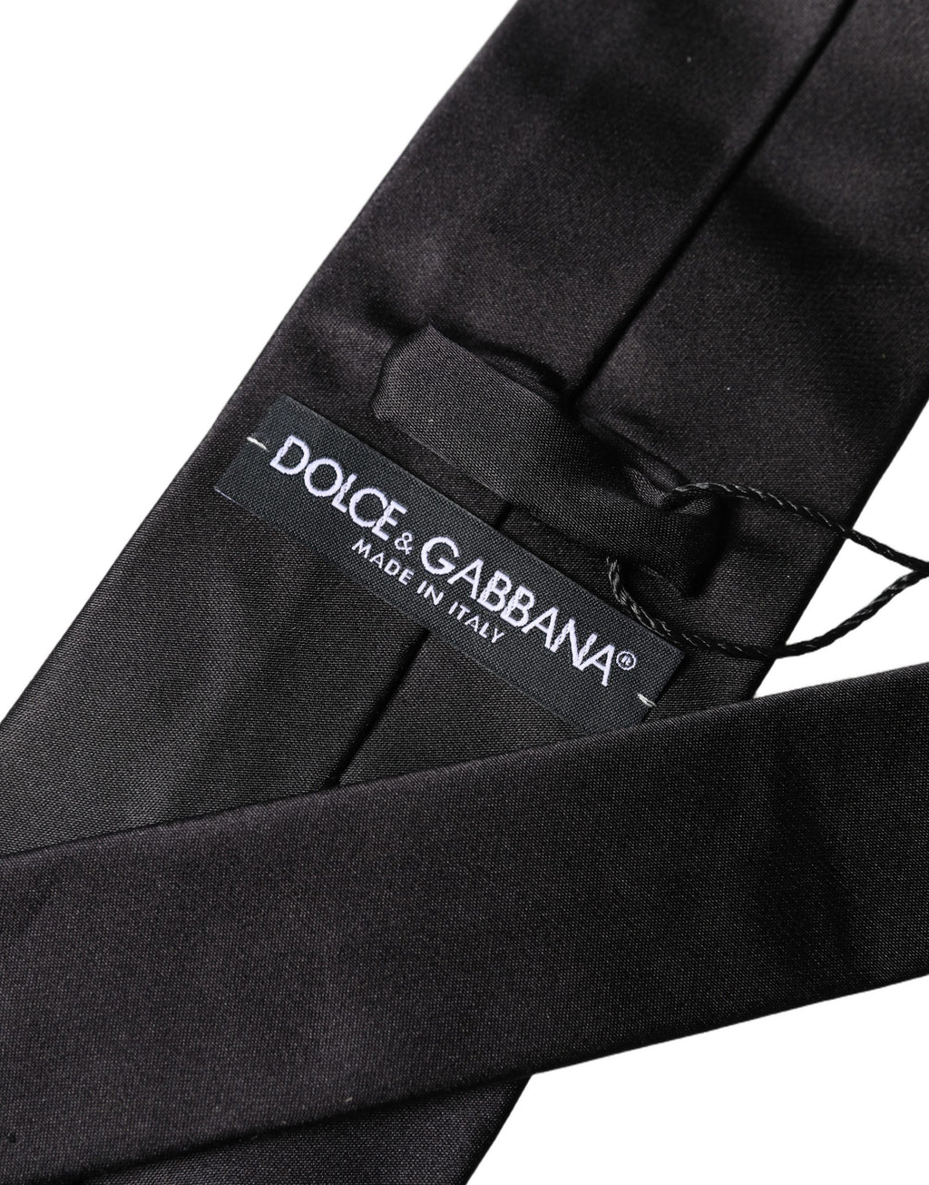 Cravate en Soie Ajustable Marron Broderie Logo Homme Dolce & Gabbana