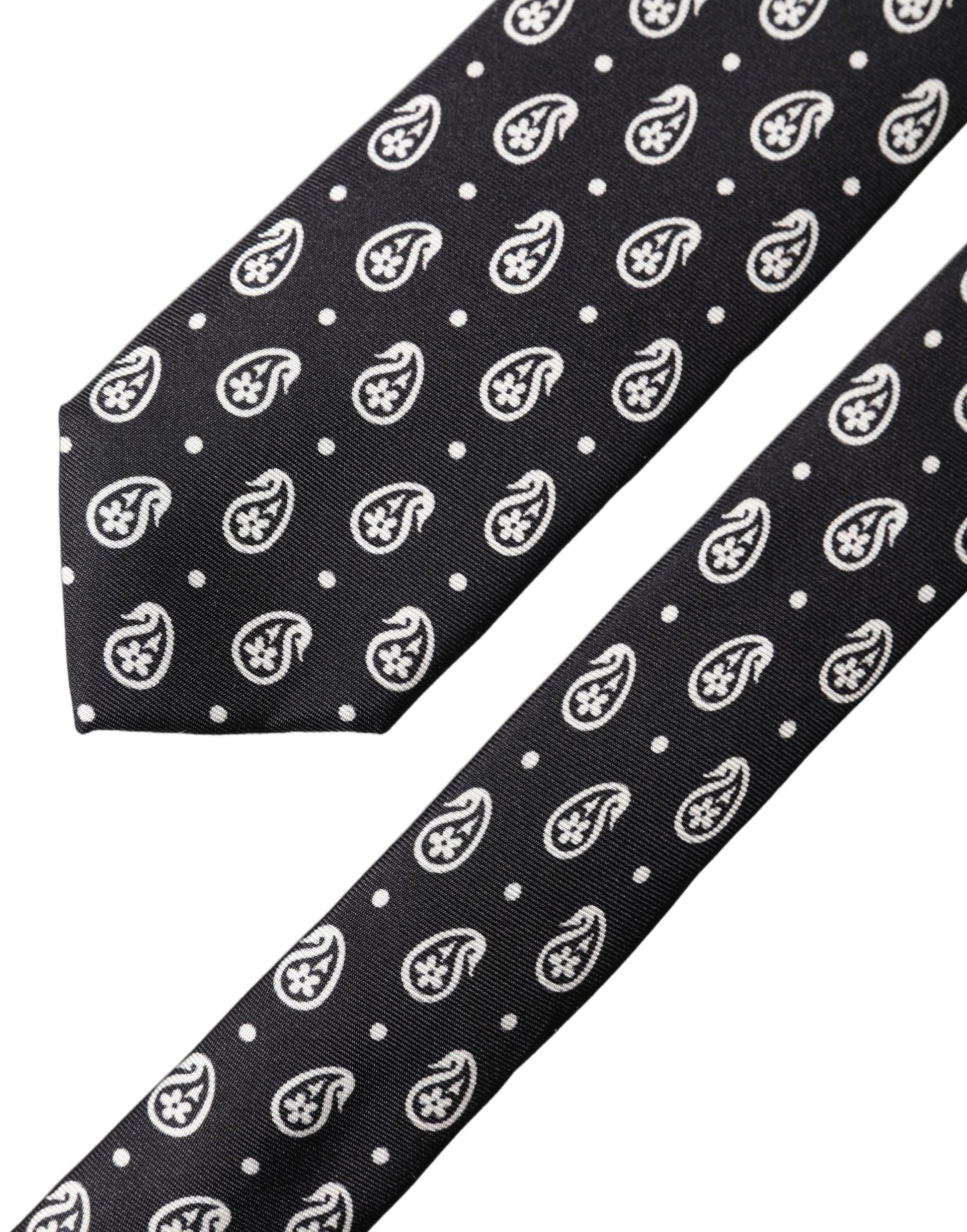 Dolce & Gabbana Black Ties for Men side view