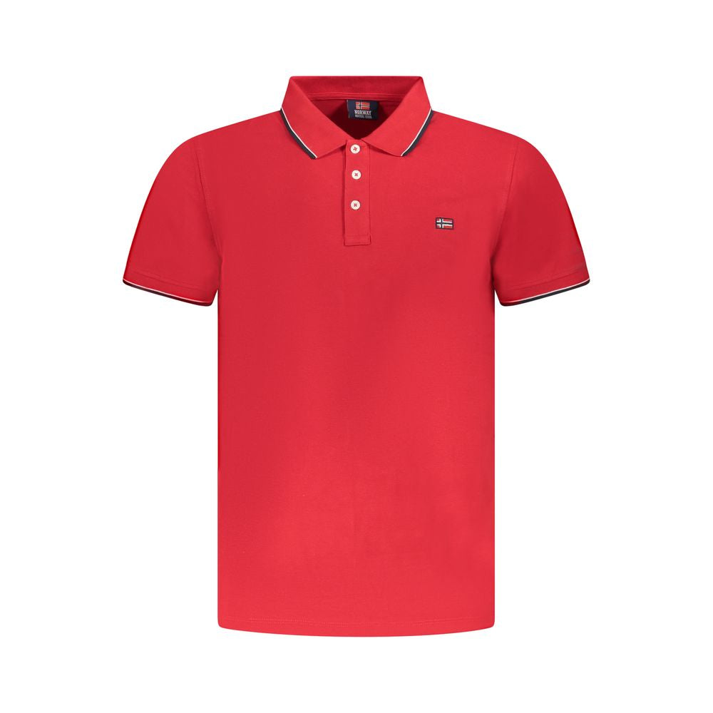 Polo homme en coton rouge Norvège 1963