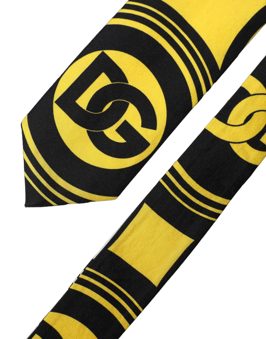 Cravate Homme Ajustable en Soie à Imprimé Monogramme Multicolore Dolce & Gabbana