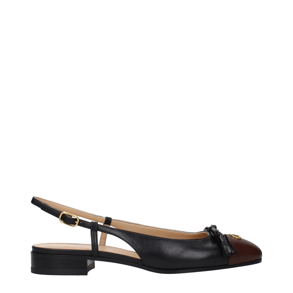 Valentino Garavani Ballerines en Cuir Noir