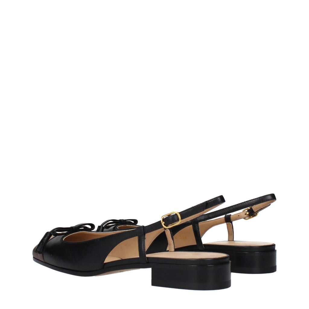 Valentino Garavani Ballerines en Cuir Noir
