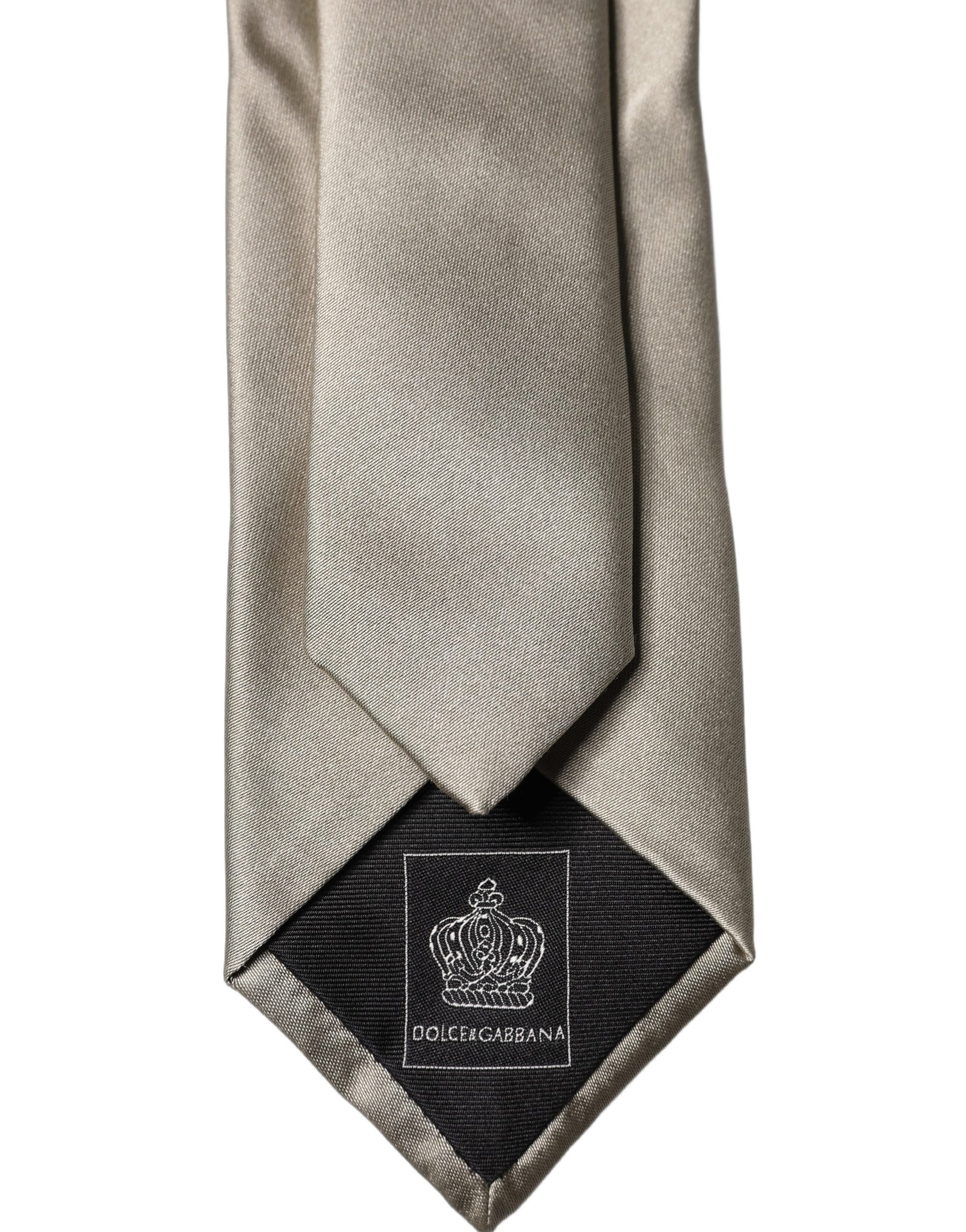Dolce & Gabbana Beige Ties for Men side view