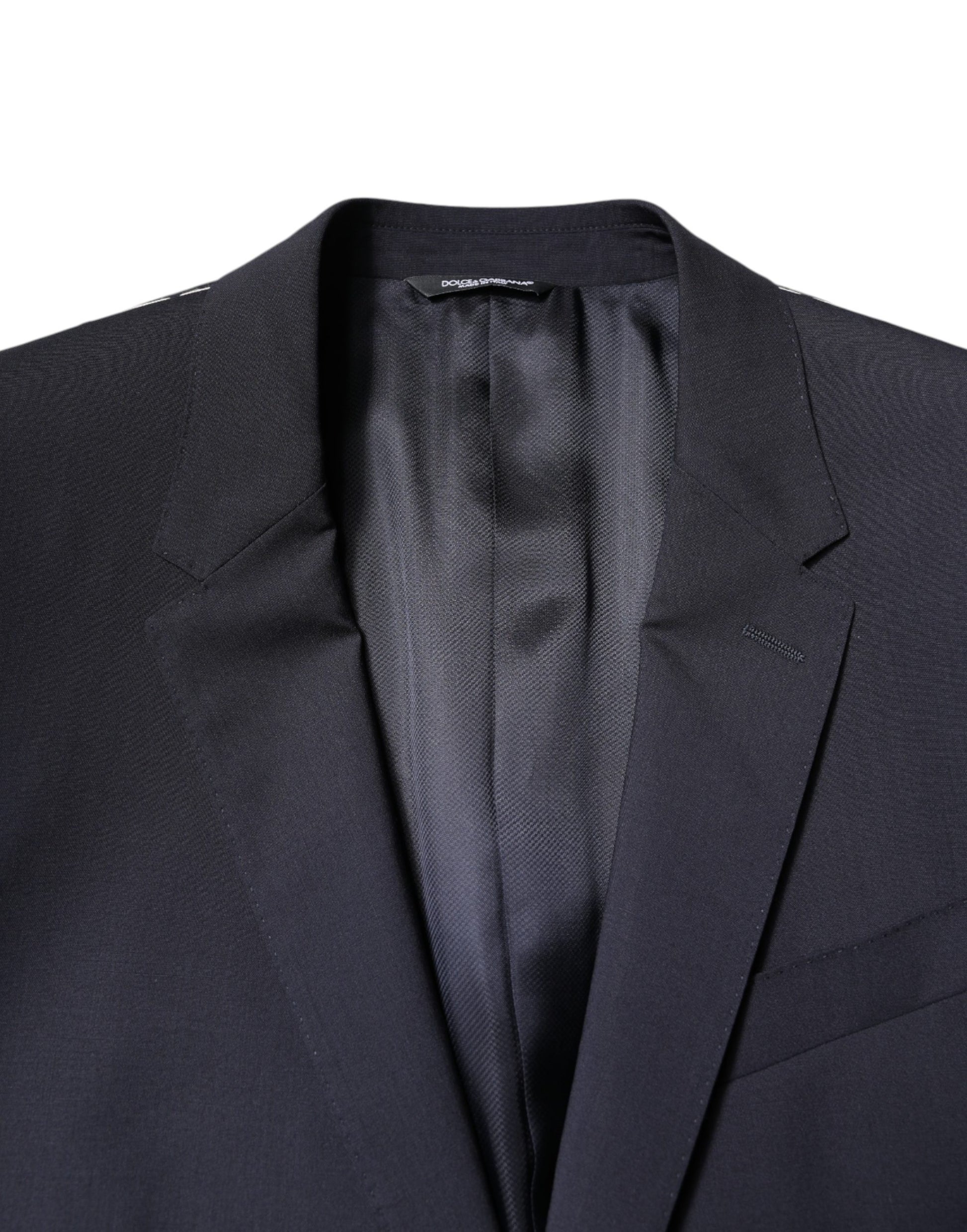 Blazer Dolce & Gabbana MARTINI Bleu Foncé Laine Blazer droit