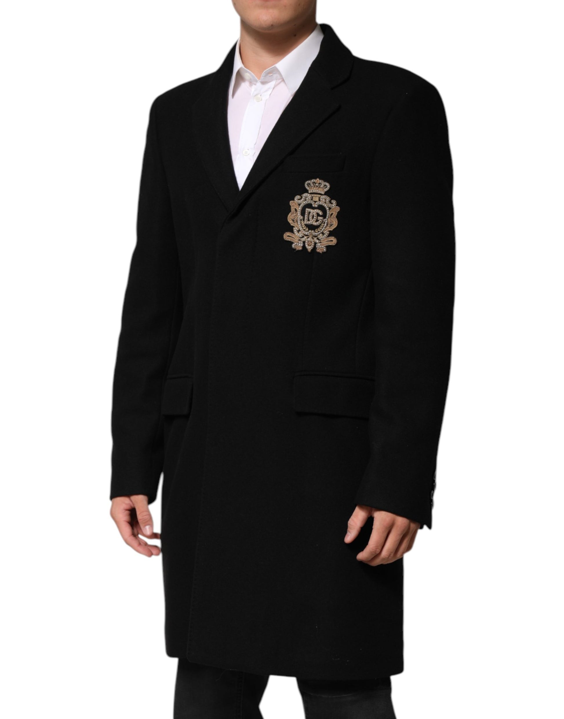 Dolce & Gabbana Black Trench Coats for Men detail view