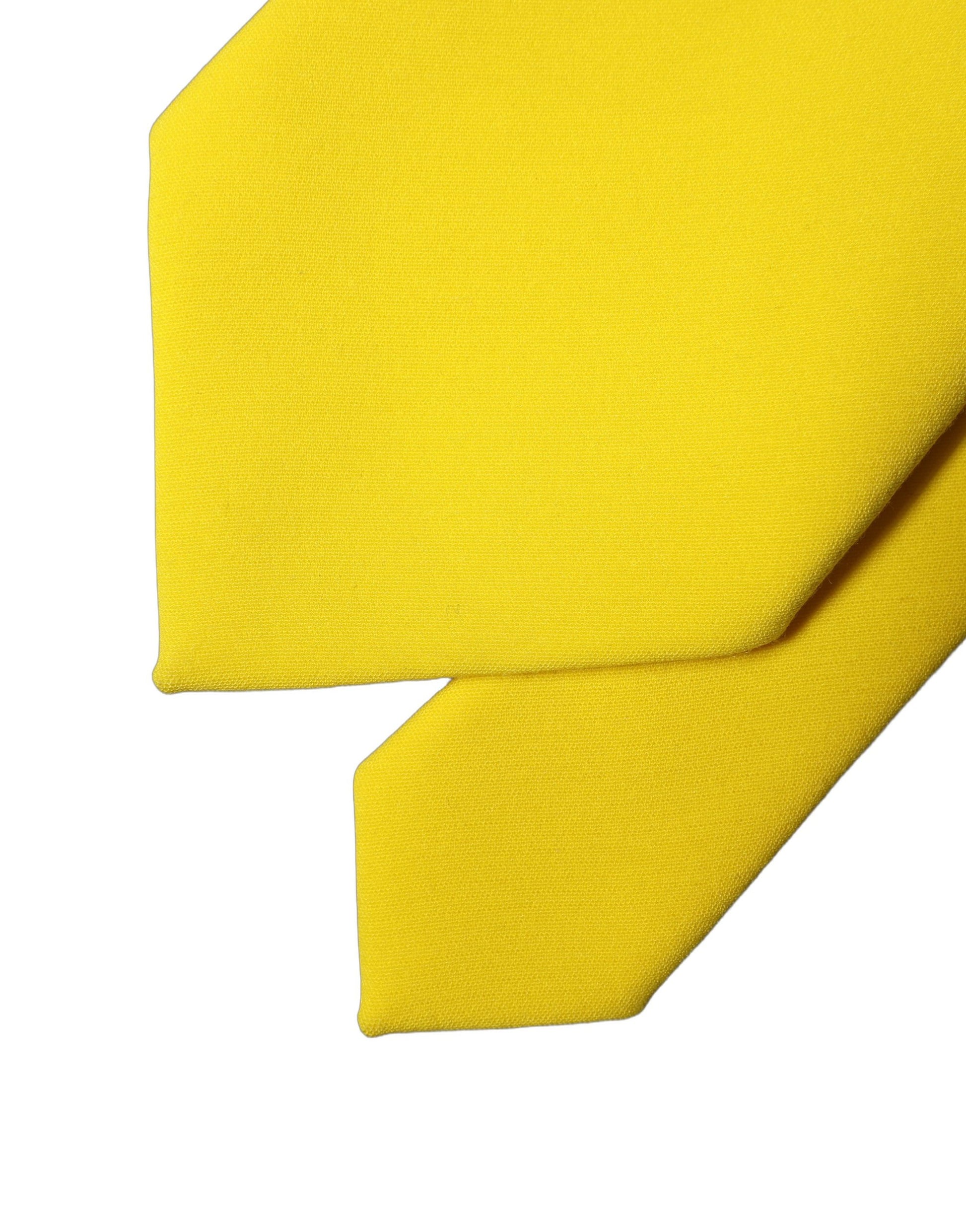 Dolce & Gabbana Jaune Uni Polyester Réglable Femme Nœud cravate