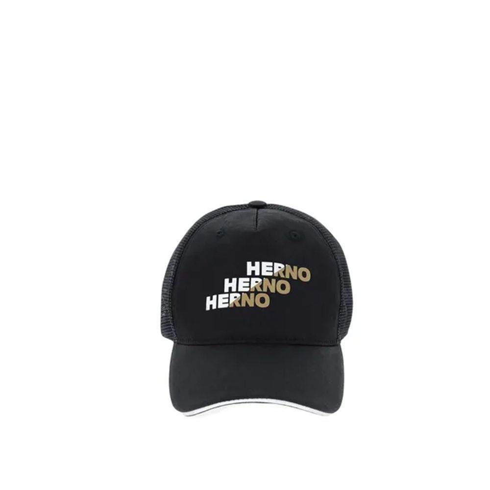 Casquette en coton noir Herno (Casquette de baseball)