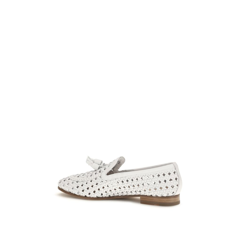 Fratelli Rossetti White Slip On Loafers for Women detail view