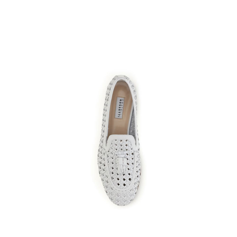 Fratelli Rossetti White Slip On Loafers for Women side view
