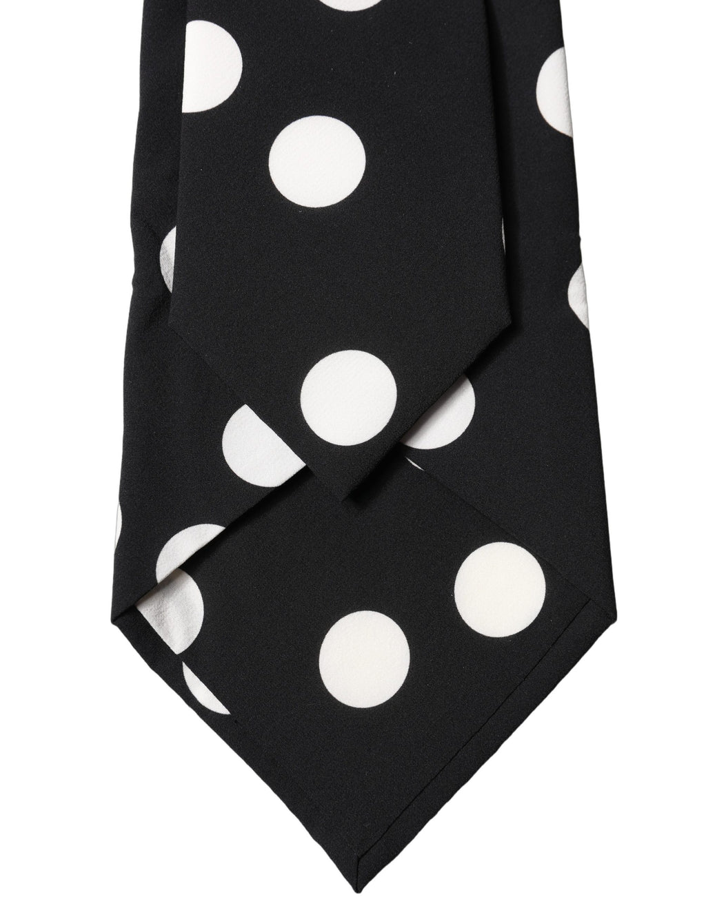 Cravate réglable en soie à pois noirs et blancs Dolce & Gabbana pour femme