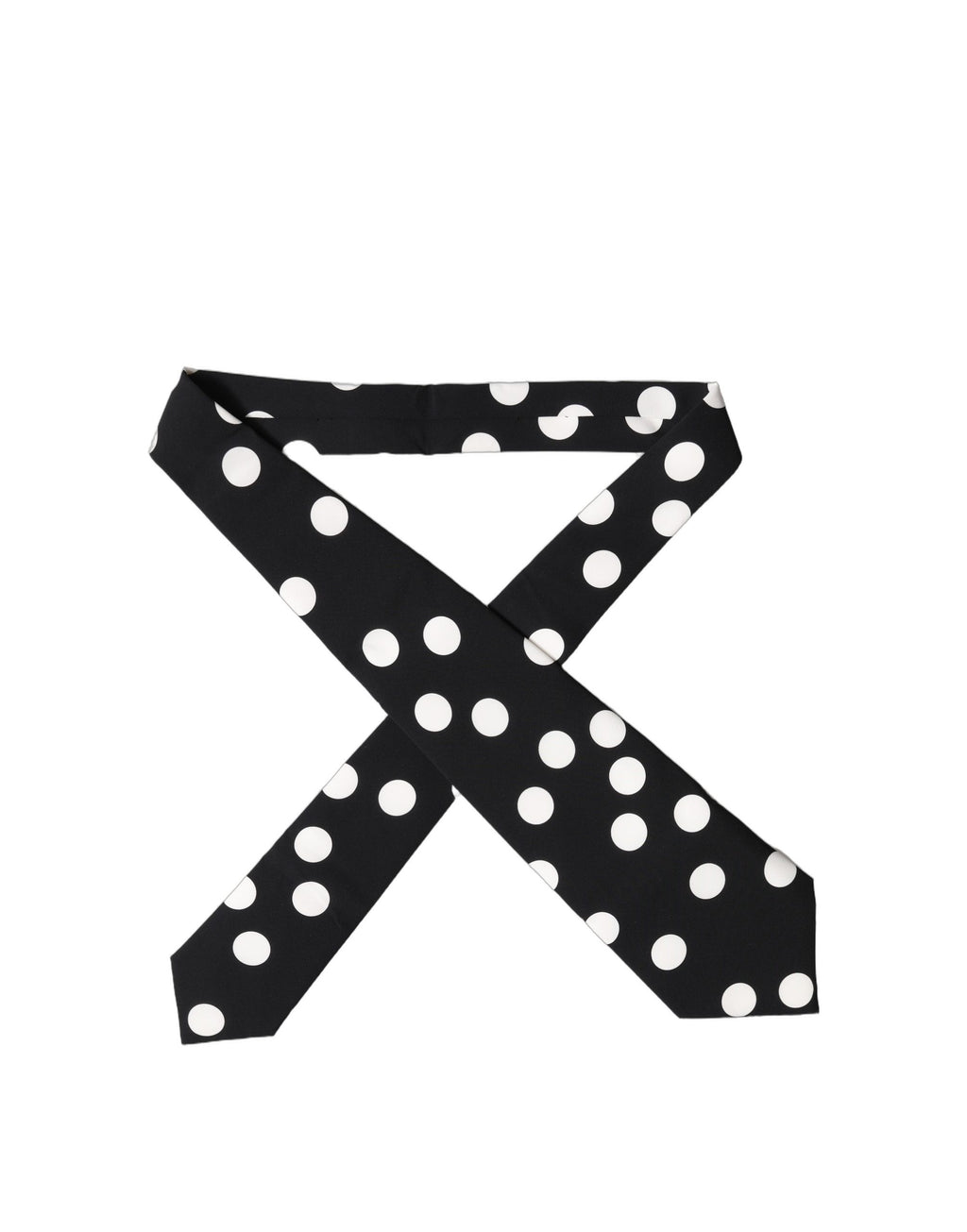 Cravate réglable en soie à pois noirs et blancs Dolce & Gabbana pour femme