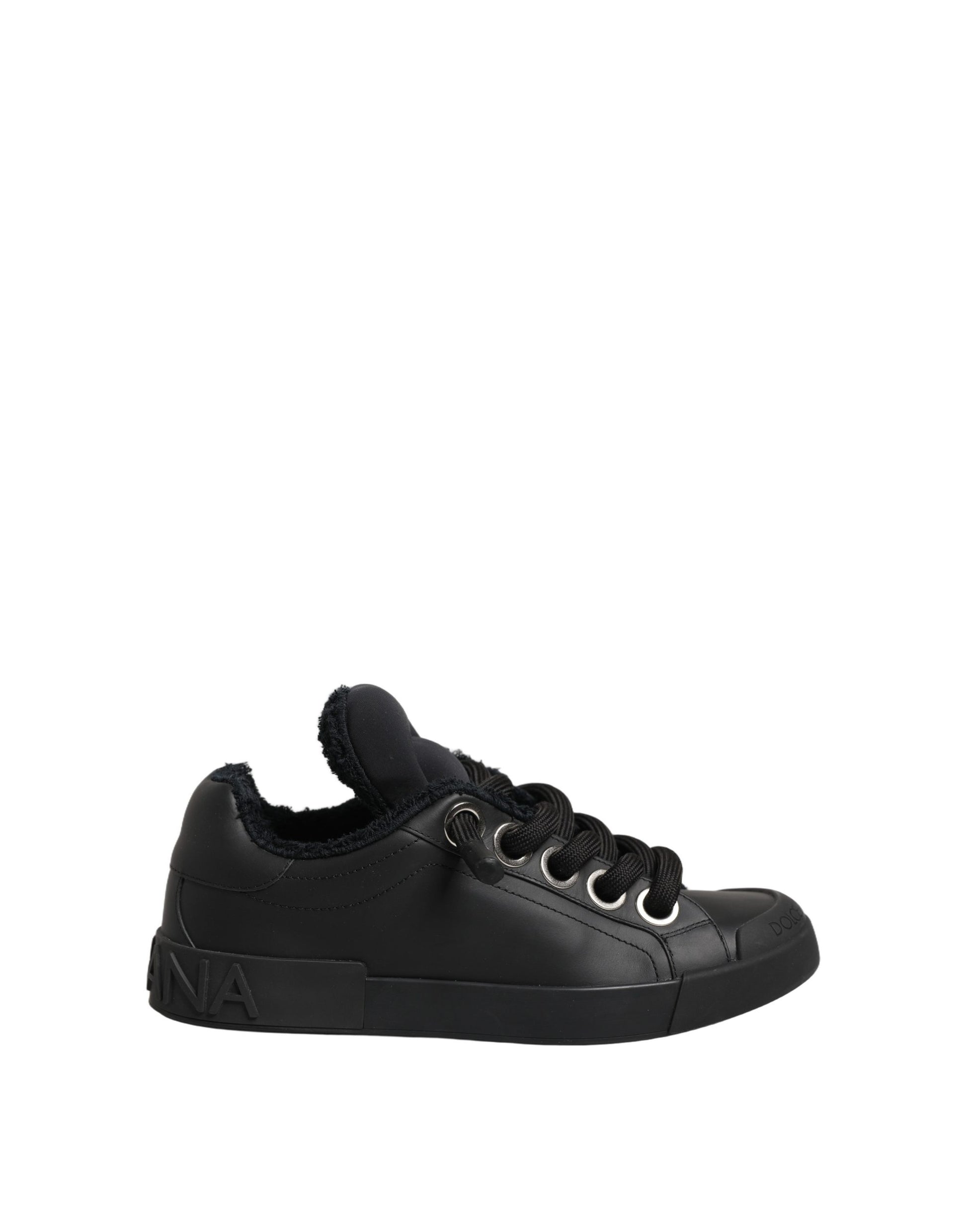 Chaussures Baskets Basses Portofino Dolce & Gabbana en Cuir Noir