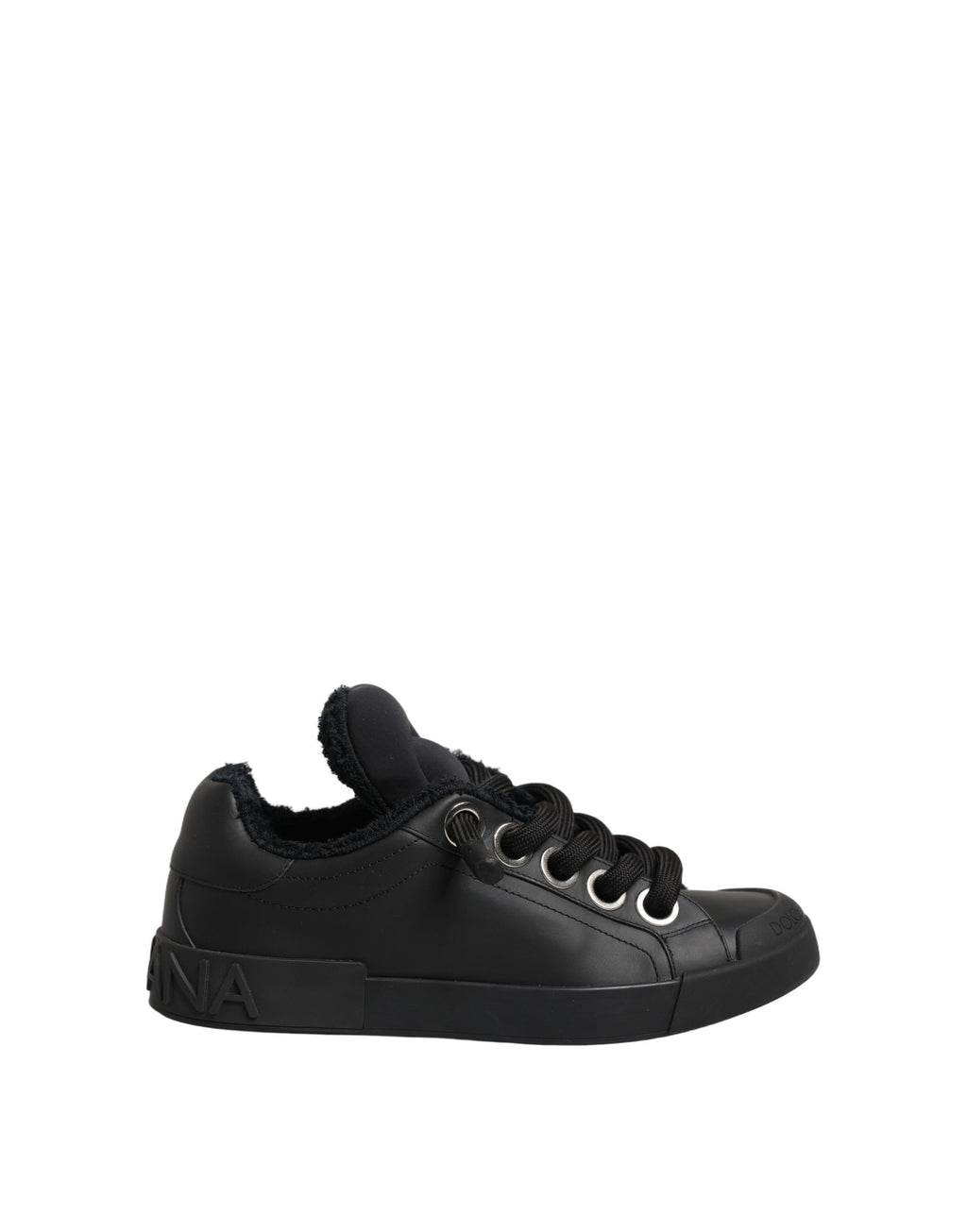 Chaussures Baskets Basses Portofino Dolce & Gabbana en Cuir Noir