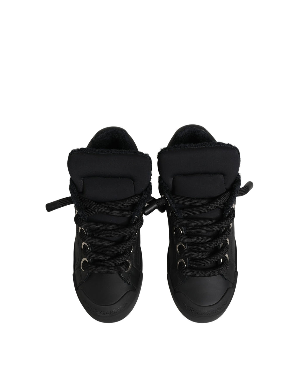 Chaussures Baskets Basses Portofino Dolce & Gabbana en Cuir Noir